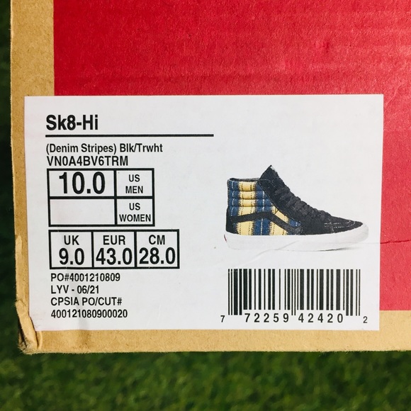 VANS, New Vans Sk8-Hi “ Denim stripes" Men’s 10 - Picture 6 of 6